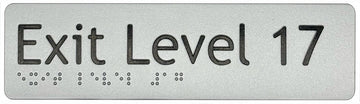Exit Level 17 Sign - Plastic