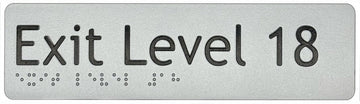 Exit Level 18 Sign - Plastic