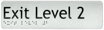 Exit Level 2 Sign - Plastic