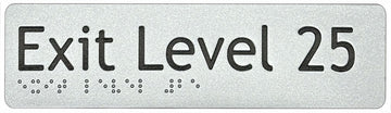 Exit Level 25 Sign - Plastic