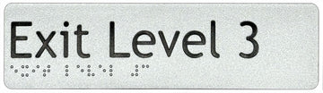 Exit Level 3 Sign - Plastic