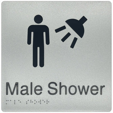 Male Shower Sign - Plastic