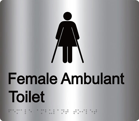Female Ambulant Toilet Sign - Aluminium