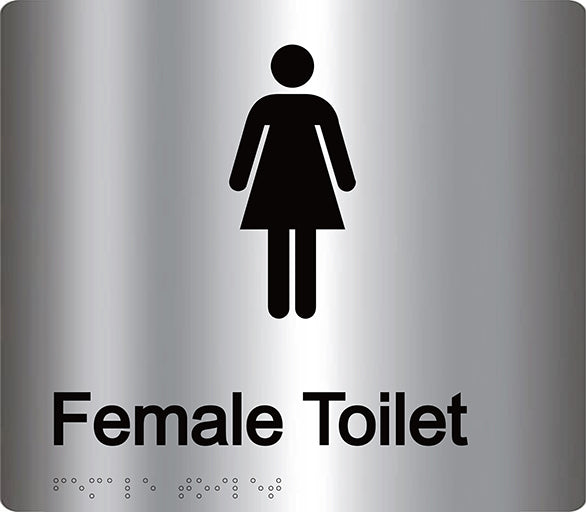 Female Toilet Sign - Aluminium
