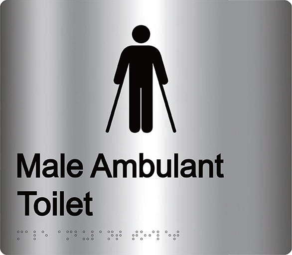 Male Ambulant Toilet Sign - Aluminium