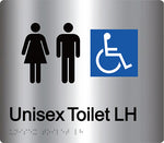 Unisex Accessible Toilet LH - Aluminium