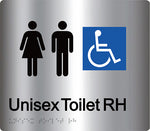 Unisex Accessible Toilet RH - Aluminium