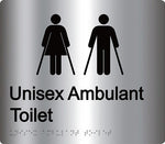 Unisex Ambulant Toilet Sign - Aluminium