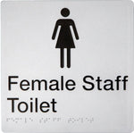Female Staff Toilet Sign - Plastic