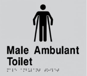 Male Ambulant Toilet Sign - Plastic