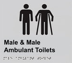 Male Toilet & Male Ambulant Toilet Sign (Airlock Sign) - Plastic