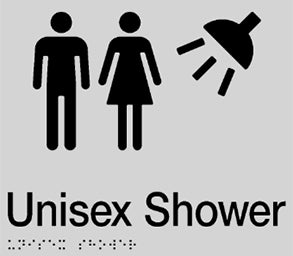 Unisex Shower Sign - Plastic