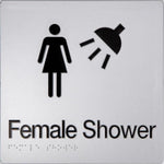 Female Shower Sign - Plastic
