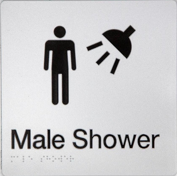 Male Shower Sign - Plastic