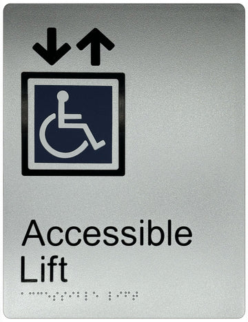 Accessible Lift Sign - Plastic