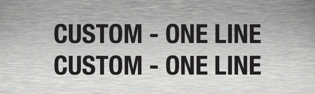 Custom Sign - 500mm x 100mm / 150mm / 250mm - Aluminium