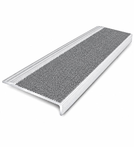 Non Slip Stair Nosing - Aluminium with Carborundum Insert - One Part System
