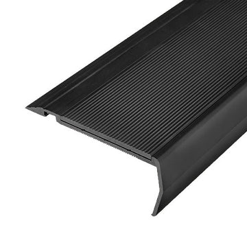 Non Slip Stair Nosing - Wide - 2 Part System - Black Aluminium