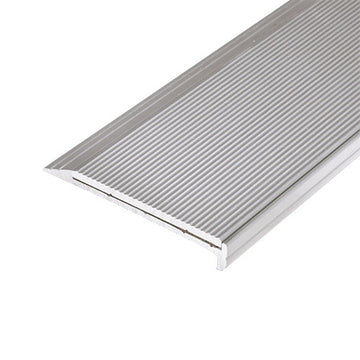 Non Slip Stair Nosing - 2 Part System - Aluminium with Ribbed Aluminium Insert