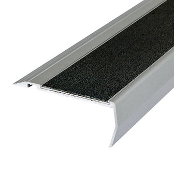 Non Slip Stair Nosing - Wide - Aluminium with Carborundum Insert