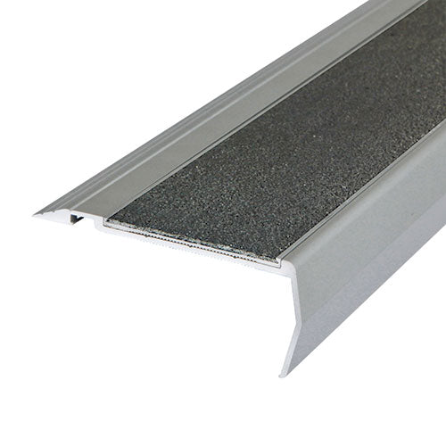 Non Slip Stair Nosing - Wide - Aluminium with Carborundum Insert