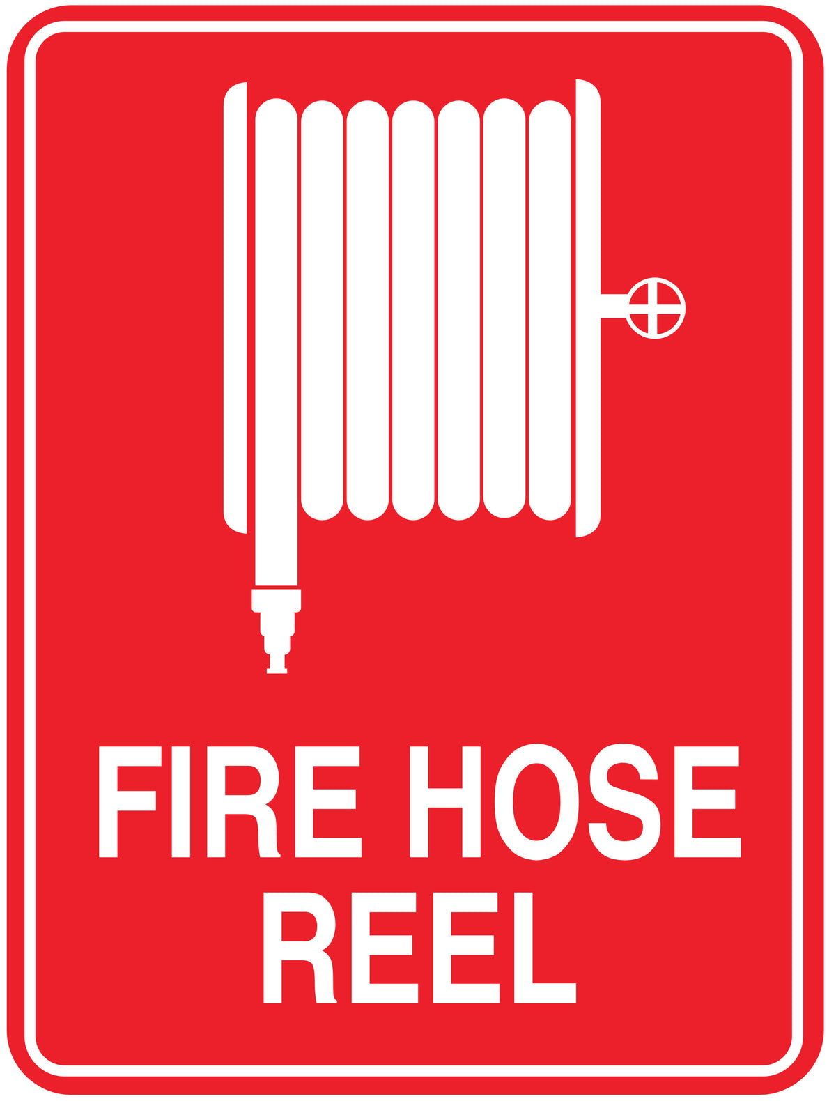 Fire Hose Reel Sign - Aluminium, Red & White Symbol – Bractile