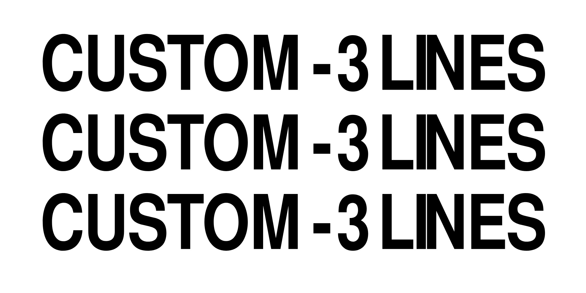 Custom 3 Lines Vinyl Sticker – Bractile