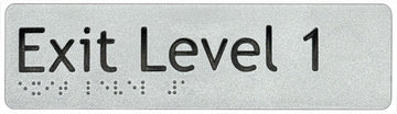 Exit Level 1 Sign - Plastic