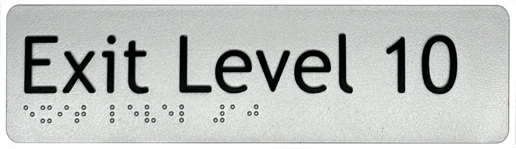Exit Level 10 Sign - Plastic