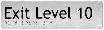 Exit Level 10 Sign - Plastic