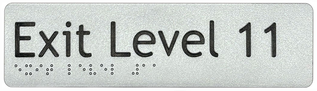 Exit Level 11 Sign - Plastic