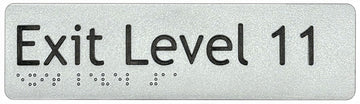 Exit Level 11 Sign - Plastic