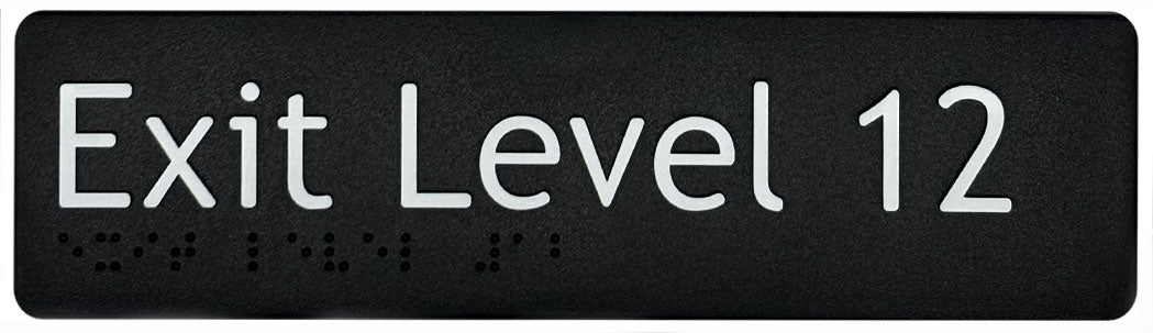 Braille & Tactile Exit Level 12 Sign – Bractile