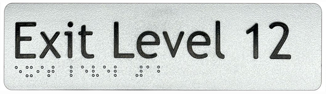 Exit Level 12 Sign - Plastic