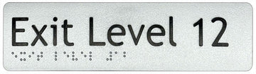 Exit Level 12 Sign - Plastic