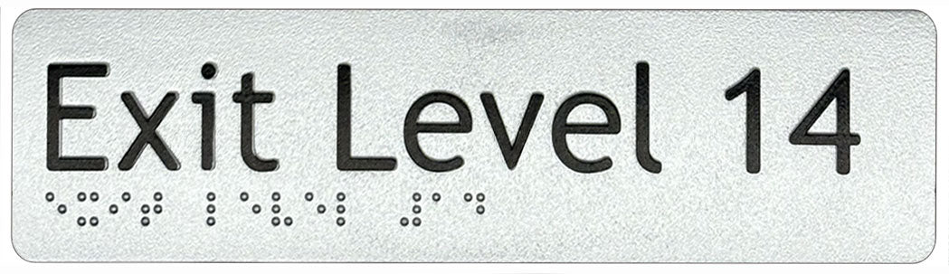 Exit Level 14 Sign - Plastic