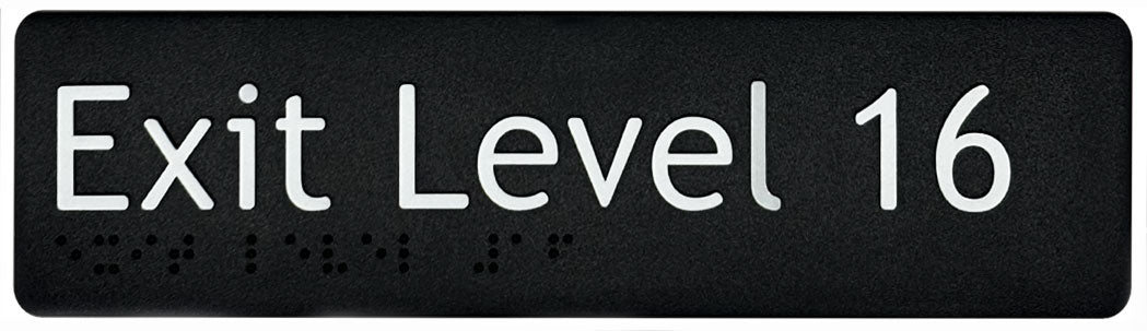 Braille & Tactile Exit Level 16 Sign – Bractile Signs