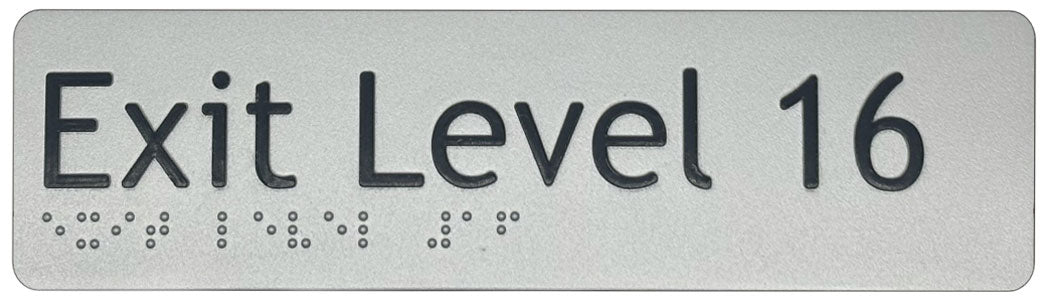 Exit Level 16 Sign - Plastic