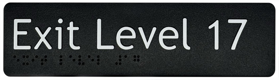 Braille & Tactile Exit Level 17 Sign – Bractile