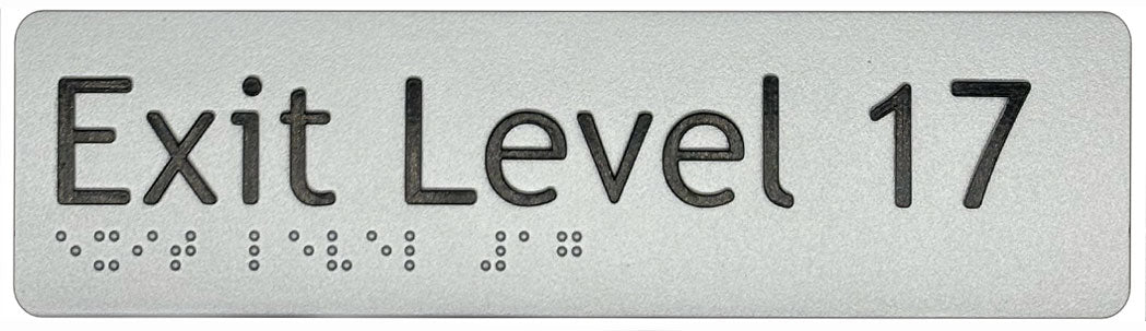 Exit Level 17 Sign - Plastic