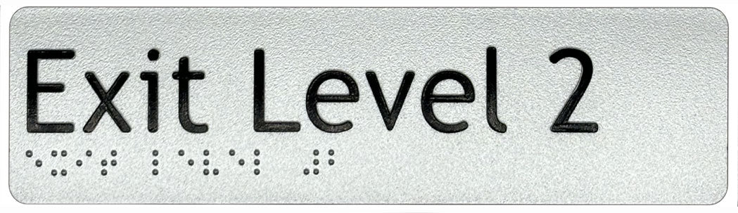 Exit Level 2 Sign - Plastic