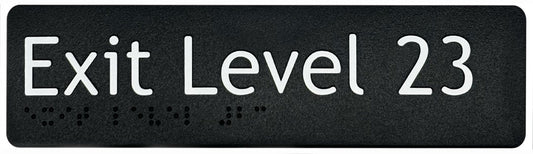 Braille & Tactile Exit Level 23 Sign – Bractile