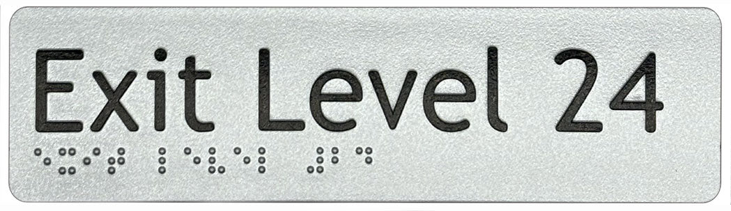 Braille & Tactile Exit Level 24 Sign – Bractile