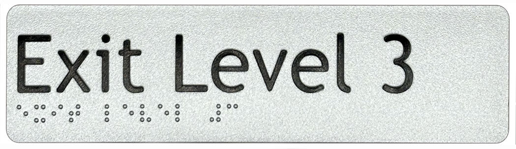 Exit Level 3 Sign - Plastic