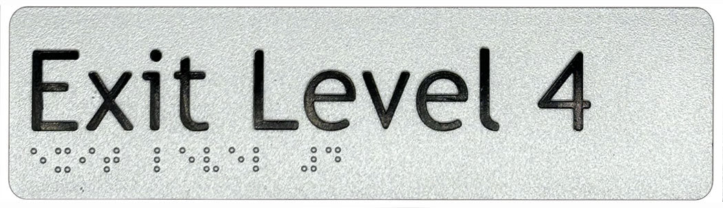 Exit Level 4 Sign - Plastic