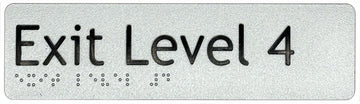 Exit Level 4 Sign - Plastic