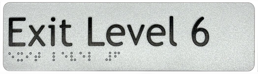 Exit Level 6 Sign - Plastic