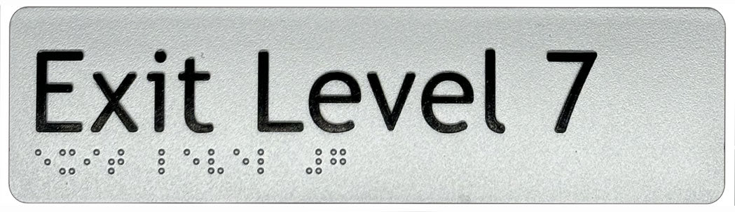 Left Exit 7 Braille & Tactile Exit Level 7 Sign – Bractile