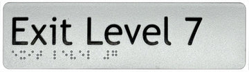 Exit Level 7 Sign - Plastic