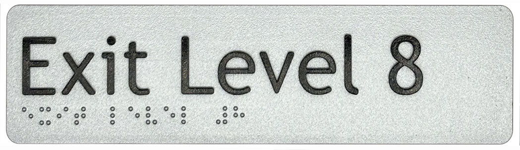 Exit Level 8 Sign - Plastic